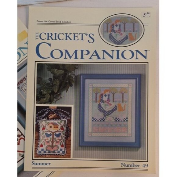Lot of 3 Cross stitch leaflet Crickets Companion Summer Fall Winter pattern - Picture 3 of 4